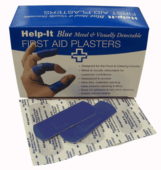 Blue plasters for food  and catering